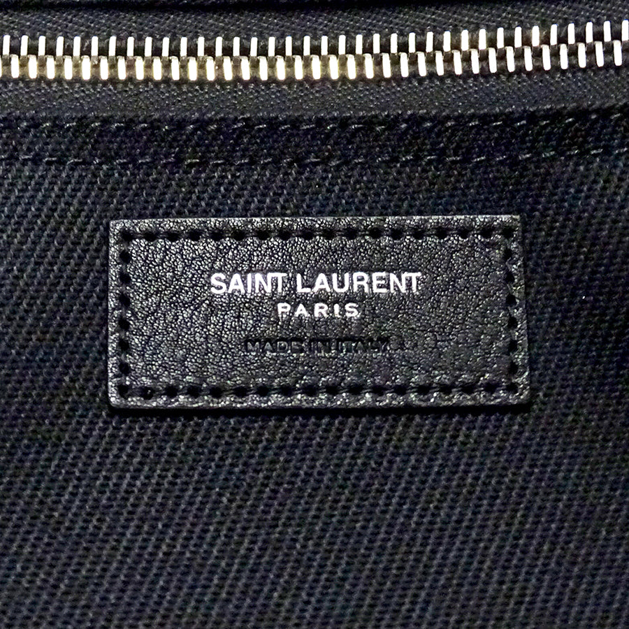 SAINT LAURENT サンローラン リヴゴーシュ ラージ トートバッグ ブラック キャンバス レディース 【中古】