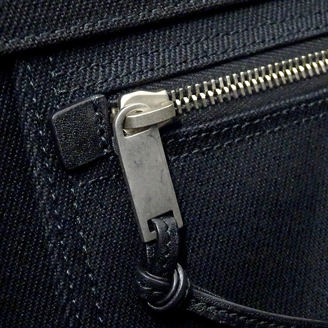 SAINT LAURENT サンローラン リヴゴーシュ ラージ トートバッグ ブラック キャンバス レディース 【中古】