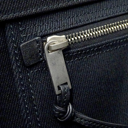 SAINT LAURENT サンローラン リヴゴーシュ ラージ トートバッグ ブラック キャンバス レディース 【中古】