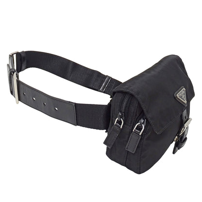 PRADA プラダ ボディ・ウエストバッグ ブラック ナイロン メンズ 【中古】
