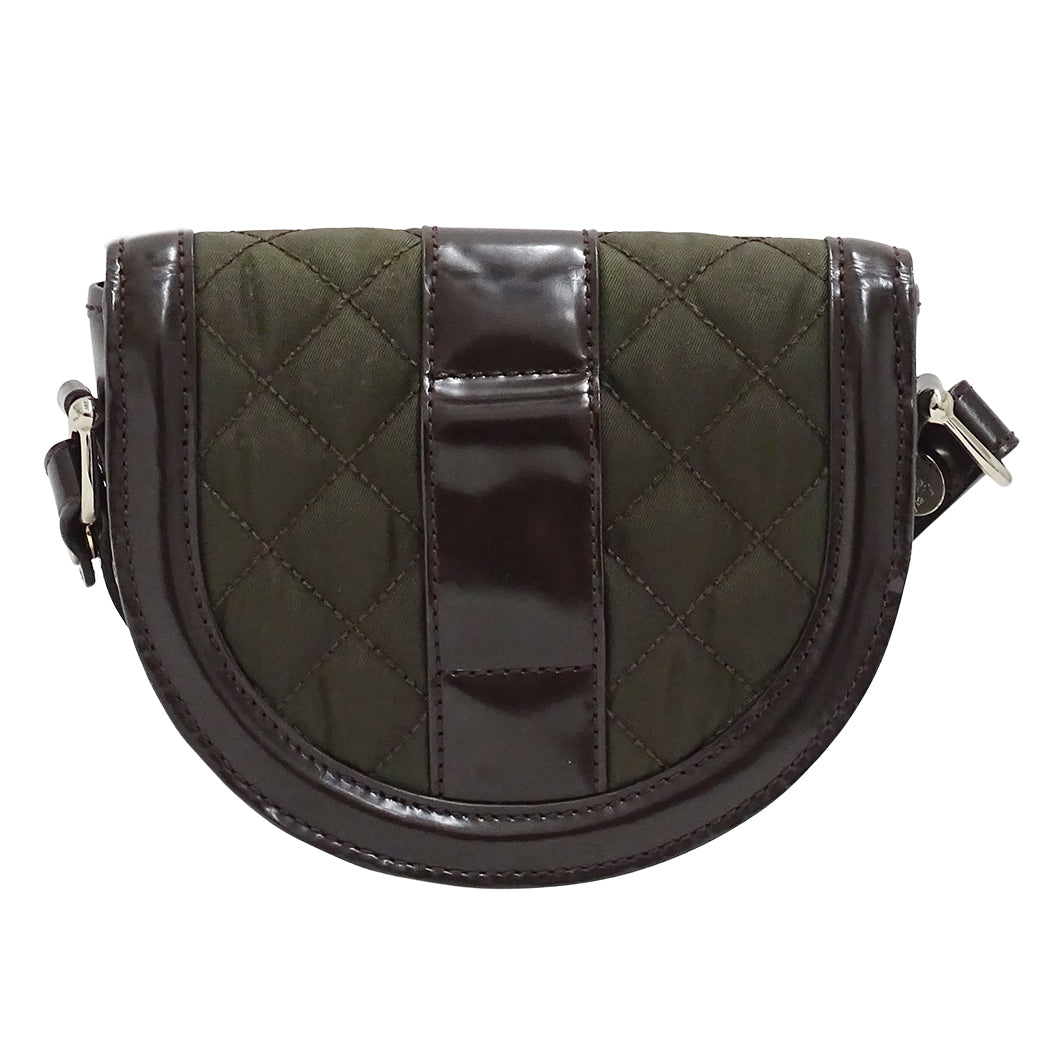 BURBERRY バーバリー ショルダーバッグ カーキ ブラウン ナイロン レディース 【中古】