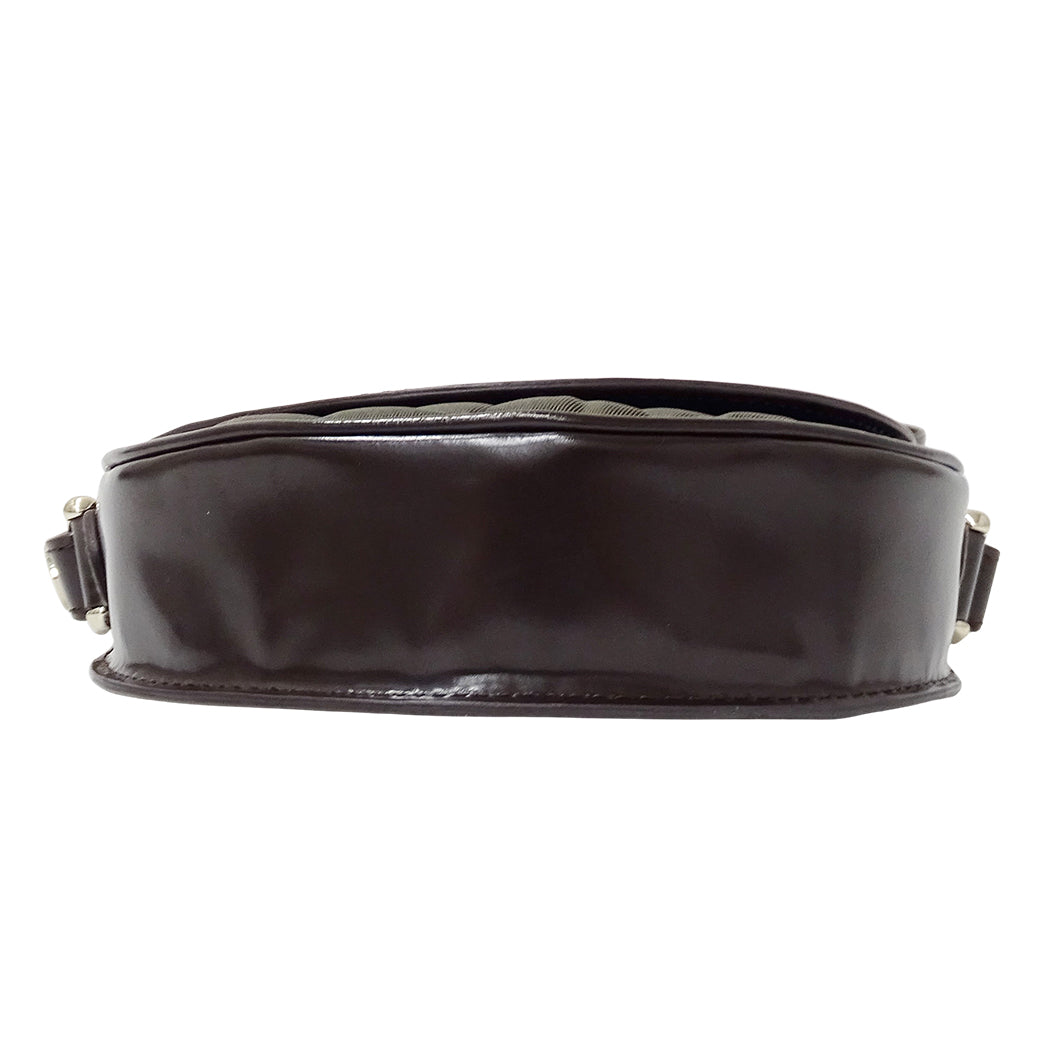 BURBERRY バーバリー ショルダーバッグ カーキ ブラウン ナイロン レディース 【中古】
