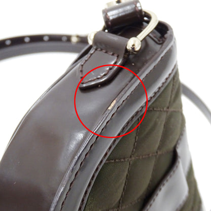 BURBERRY バーバリー ショルダーバッグ カーキ ブラウン ナイロン レディース 【中古】