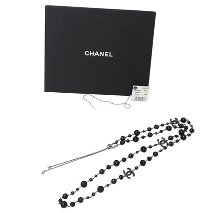CHANEL シャネル ネックレス ココマーク メタル ブラック シルバー A12A レディース A36121 【中古】