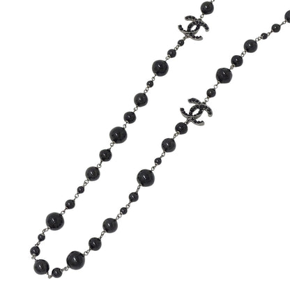 CHANEL シャネル ネックレス ココマーク メタル ブラック シルバー A12A レディース A36121 【中古】