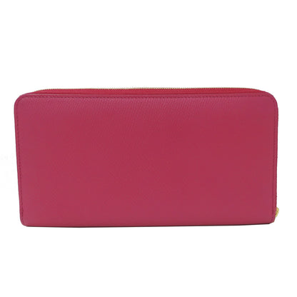 CELINE セリーヌ 長財布 ピンク レザー レディース 【中古】