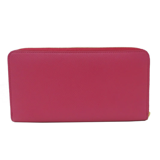 CELINE セリーヌ 長財布 ピンク レザー レディース 【中古】