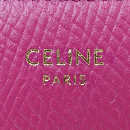 CELINE セリーヌ 長財布 ピンク レザー レディース 【中古】