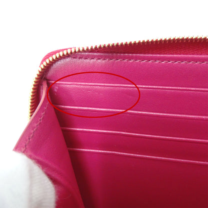 CELINE セリーヌ 長財布 ピンク レザー レディース 【中古】