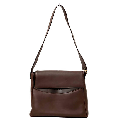 LOEWE ロエベ ショルダーバッグ ダークブラウン ブラウン レザー レディース 【中古】