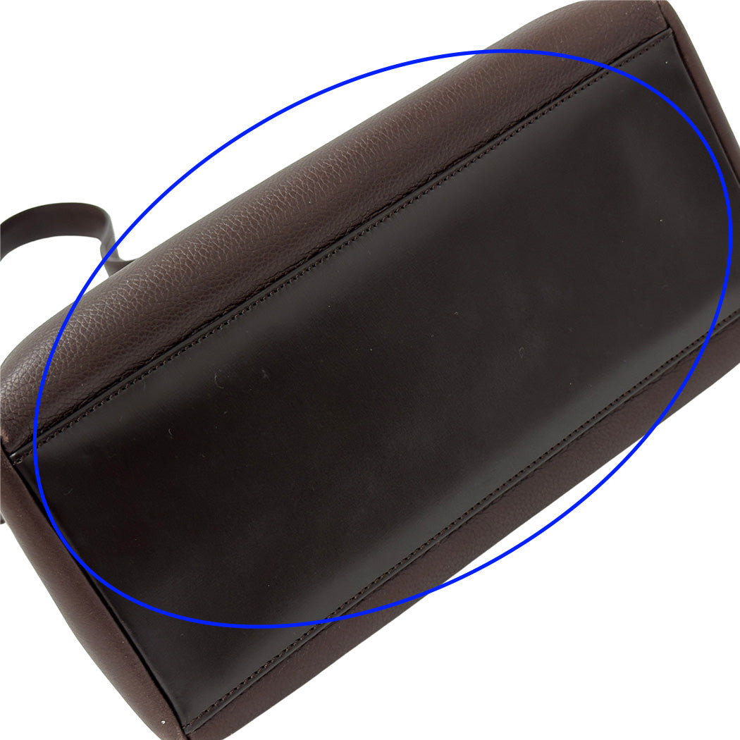 LOEWE ロエベ ショルダーバッグ ダークブラウン ブラウン レザー レディース 【中古】