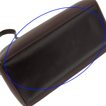 LOEWE ロエベ ショルダーバッグ ダークブラウン ブラウン レザー レディース 【中古】