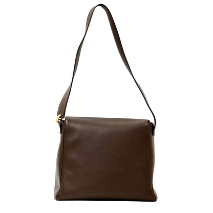 LOEWE ロエベ ショルダーバッグ ダークブラウン ブラウン レザー レディース 【中古】