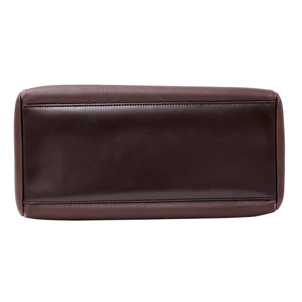 LOEWE ロエベ ショルダーバッグ ダークブラウン ブラウン レザー レディース 【中古】