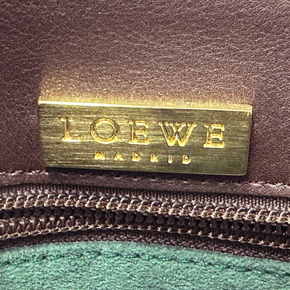 LOEWE ロエベ ショルダーバッグ ダークブラウン ブラウン レザー レディース 【中古】