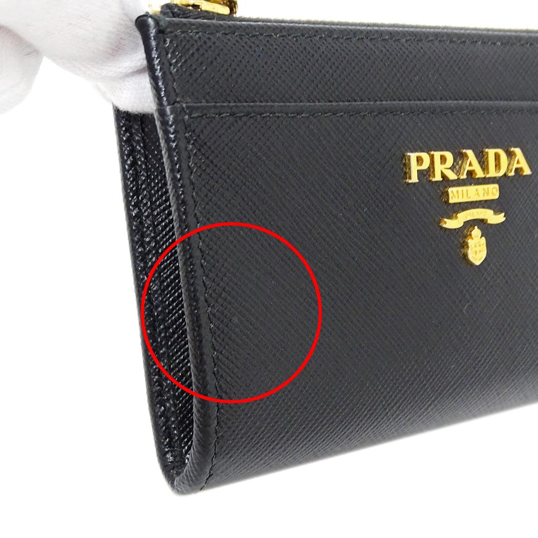 PRADA プラダ コインケース ブラック 1PP122 レディース メンズ 【中古】