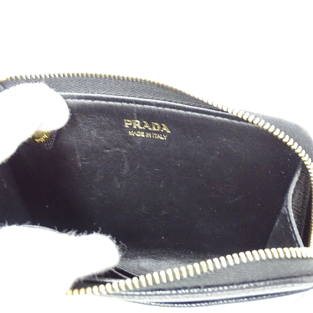 PRADA プラダ コインケース ブラック 1PP122 レディース メンズ 【中古】