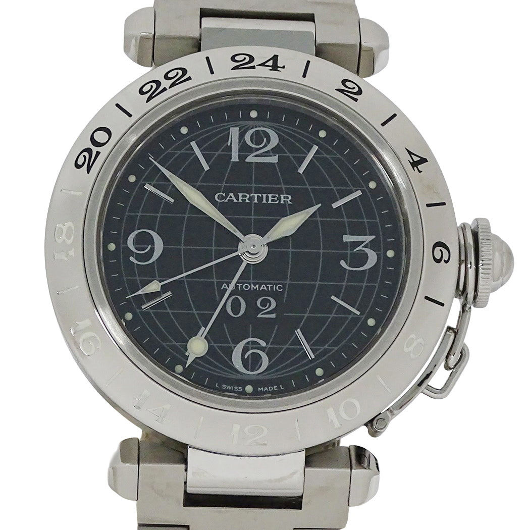 Cartier カルティエ パシャC メリディアン GMT W31049M7 ボーイズ 腕時計 自動巻き SS 磨き済み【中古】