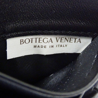 BOTTEGAVENETA ボッテガ・ヴェネタ イントレチャート クレジットカードケース ブラック レザー レディース メンズ 【中古】