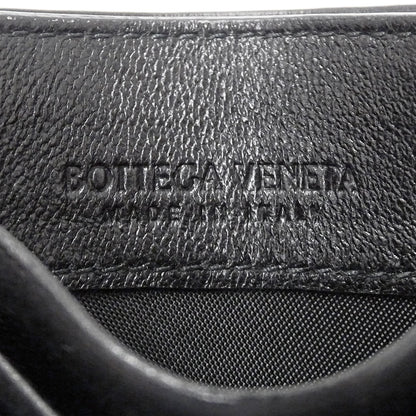 BOTTEGAVENETA ボッテガ・ヴェネタ イントレチャート クレジットカードケース ブラック レザー レディース メンズ 【中古】