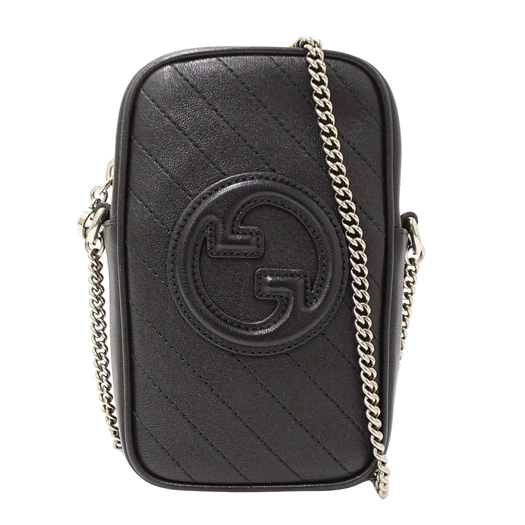 GUCCI グッチ ショルダーバッグ ブロンディ ブラック 760315 レザー レディース 【中古】