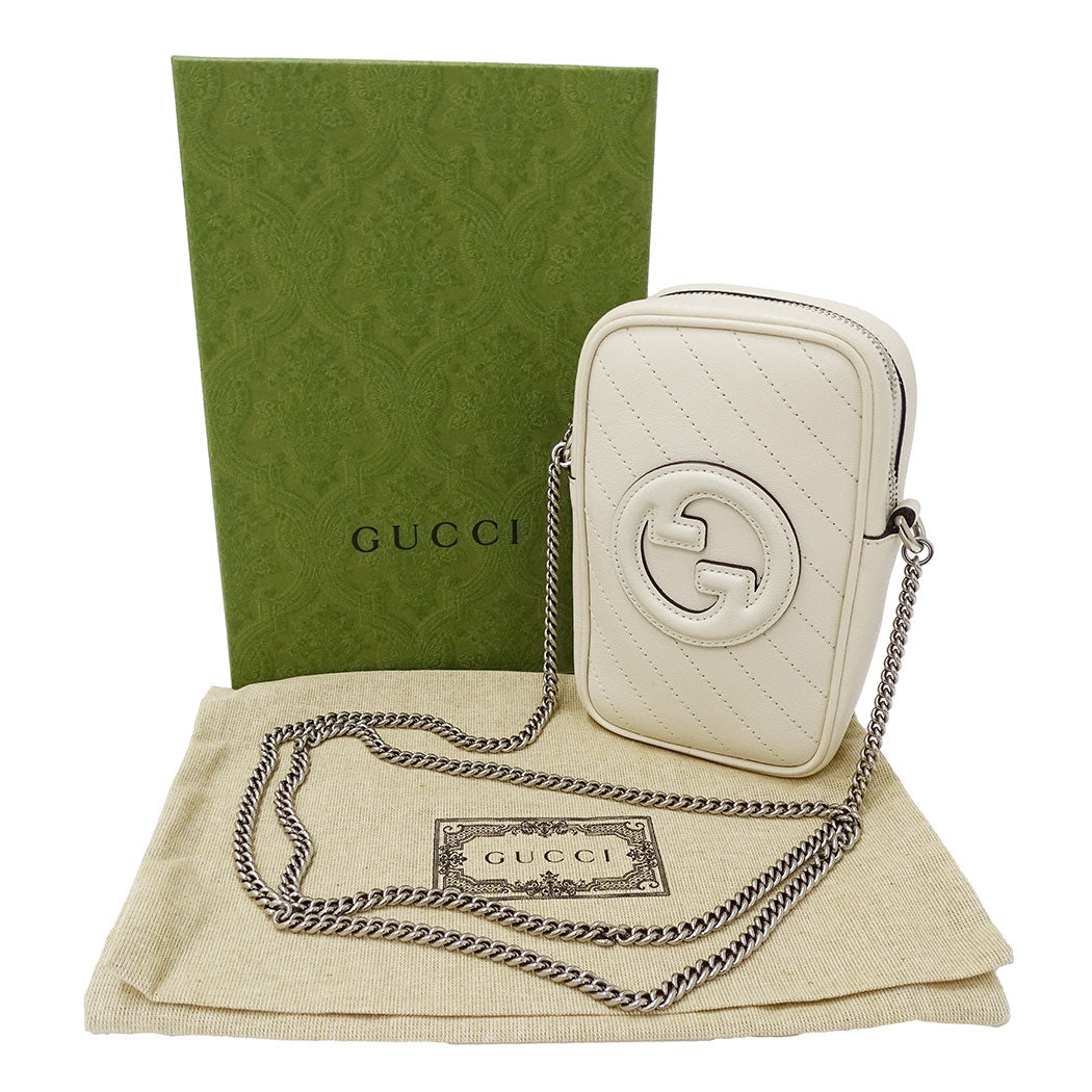 GUCCI グッチ ショルダーバッグ ブロンディ アイボリー 760315 レザー レディース 【中古】
