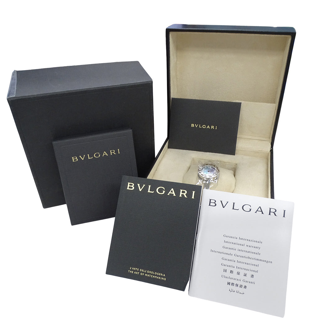 BVLGARI ブルガリ B-zero1 ビーゼロワン BZ22S レディース 腕時計 ブルーシェル 12Pダイヤ クオーツ QZ ステンレス 磨き済み【中古】