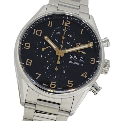 TAG Heuer タグホイヤー カレラ CV2A1AB メンズ 腕時計 自動巻き AT ステンレス レザー 磨き済み【中古】