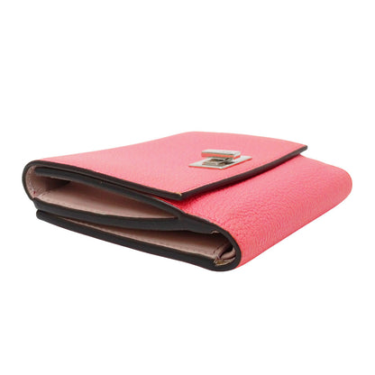 FENDI フェンディ 二つ折り財布 ピーカブー ピンク レザー レディース 【中古】