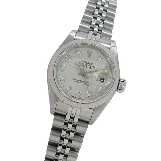ROLEX ロレックス デイトジャスト 69174G W番 レディース 腕時計 自動巻き AT SS WG ダイヤモンド 磨き済み【中古】