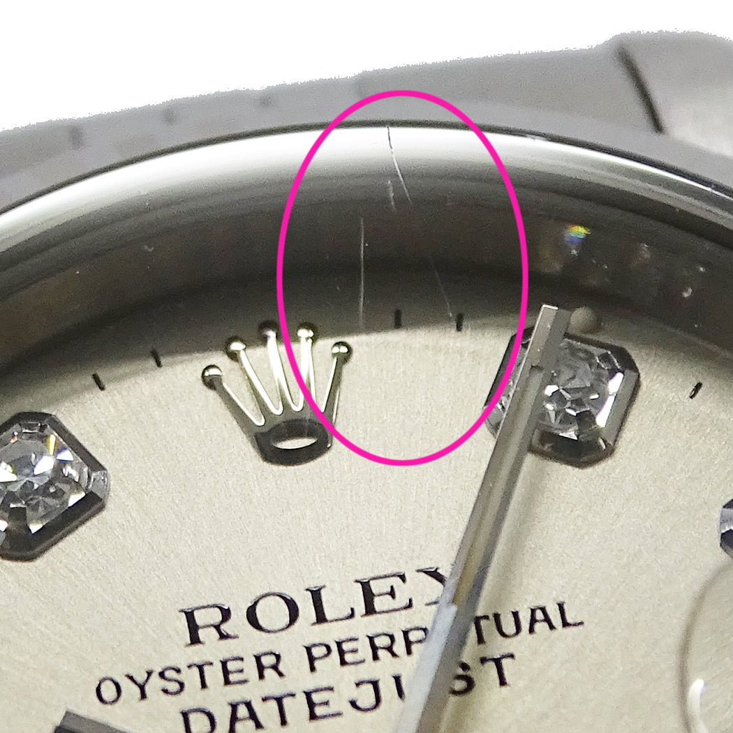 ROLEX ロレックス デイトジャスト 69174G W番 レディース 腕時計 自動巻き AT SS WG ダイヤモンド 磨き済み【中古】