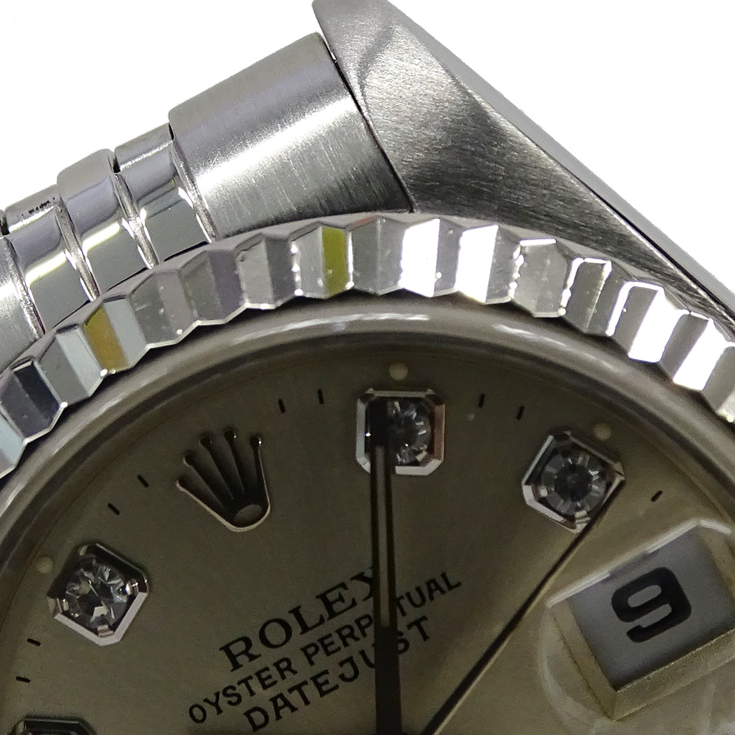 ROLEX ロレックス デイトジャスト 69174G W番 レディース 腕時計 自動巻き AT SS WG ダイヤモンド 磨き済み【中古】