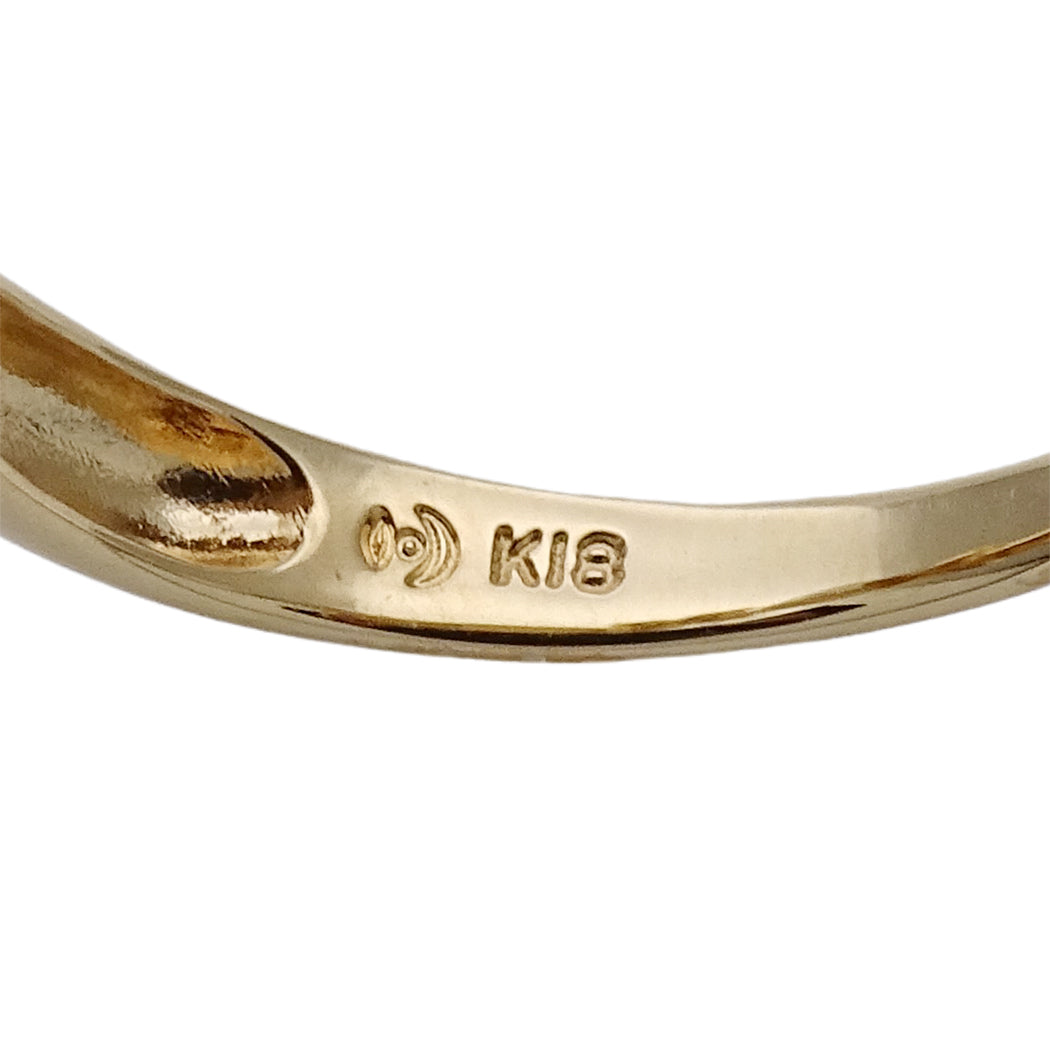 TASAKI タサキ リング 指輪 K18 パール ダイヤモンド D0.24 約7.5号 レディース【中古】