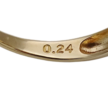 TASAKI タサキ リング 指輪 K18 パール ダイヤモンド D0.24 約7.5号 レディース【中古】