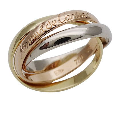 Cartier カルティエ トリニティ スモール リング 指輪 750PG 750YG 750WG #49 約10号 レディース 磨き済み【中古】