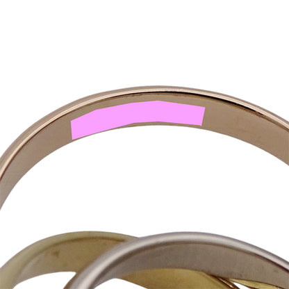 Cartier カルティエ トリニティ スモール リング 指輪 750PG 750YG 750WG #49 約10号 レディース 磨き済み【中古】