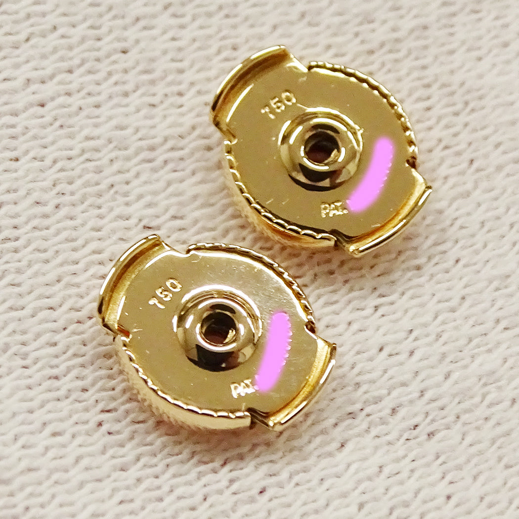 HERMES エルメス ガンバード ピアス 750PG ダイヤモンド レディース 磨き済み【中古】