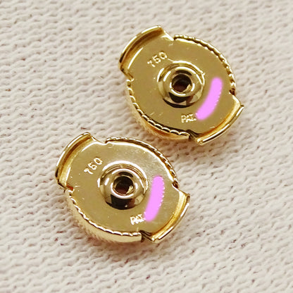 HERMES エルメス ガンバード ピアス 750PG ダイヤモンド レディース 磨き済み【中古】