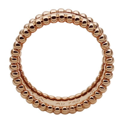 Van Cleef & Arpels ヴァンクリーフ＆アーペル ペルレ シニアチュール リング 指輪 750PG #52 約12号 レディース 磨き済み【中古】