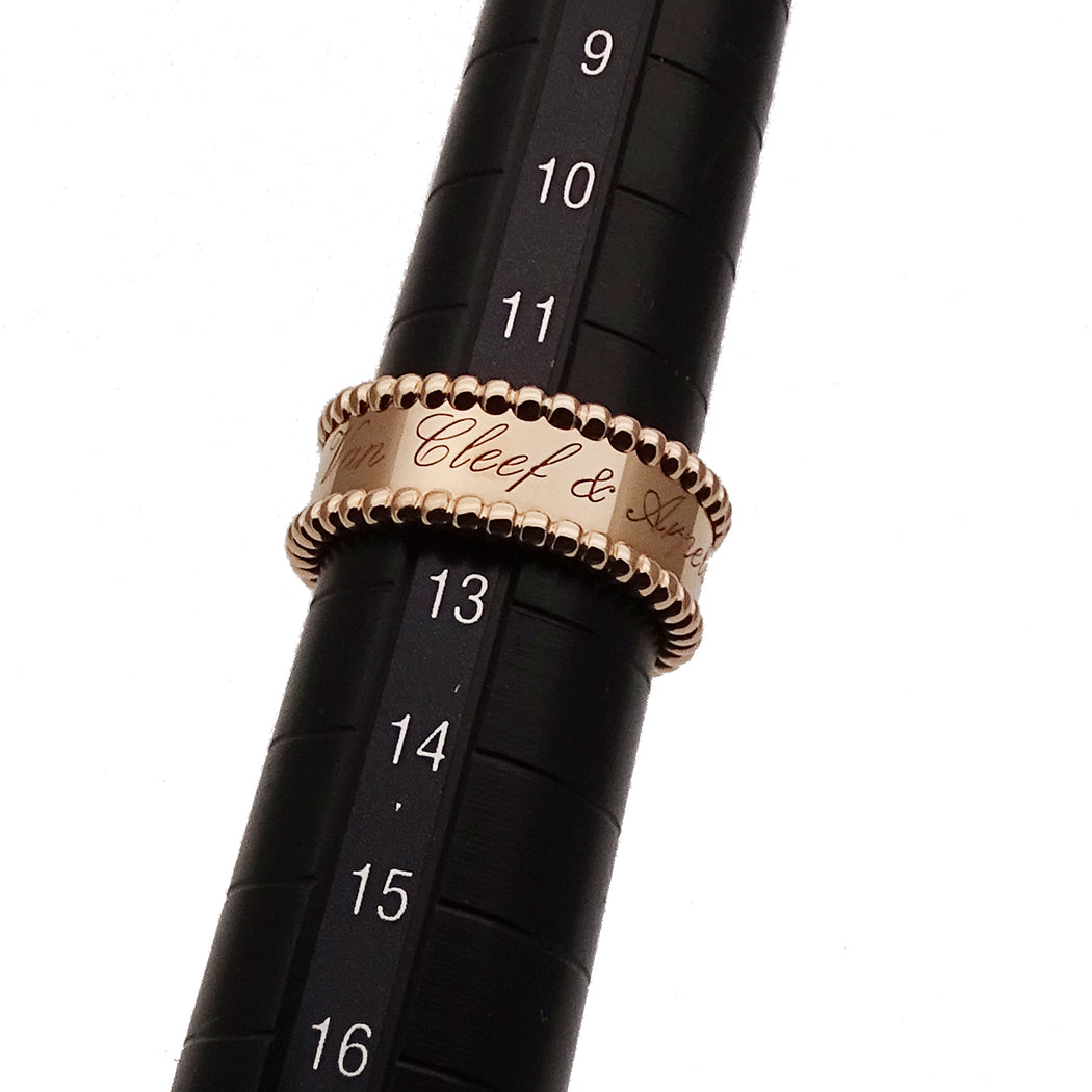 Van Cleef & Arpels ヴァンクリーフ＆アーペル ペルレ シニアチュール リング 指輪 750PG #52 約12号 レディース 磨き済み【中古】