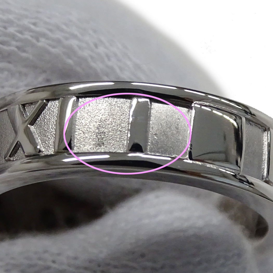 TIFFANY&Co. ティファニー アトラス リング 指輪 750WG ダイヤモンド 約13号 レディース 磨き済み【中古】
