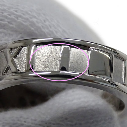 TIFFANY&Co. ティファニー アトラス リング 指輪 750WG ダイヤモンド 約13号 レディース 磨き済み【中古】