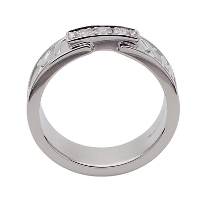 TIFFANY&Co. ティファニー アトラス リング 指輪 750WG ダイヤモンド 約13号 レディース 磨き済み【中古】