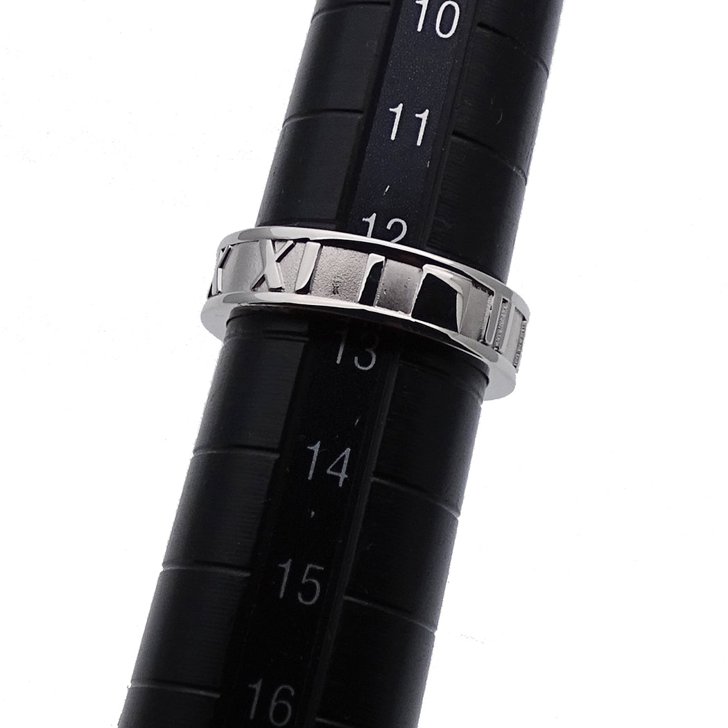 TIFFANY&Co. ティファニー アトラス リング 指輪 750WG ダイヤモンド 約13号 レディース 磨き済み【中古】