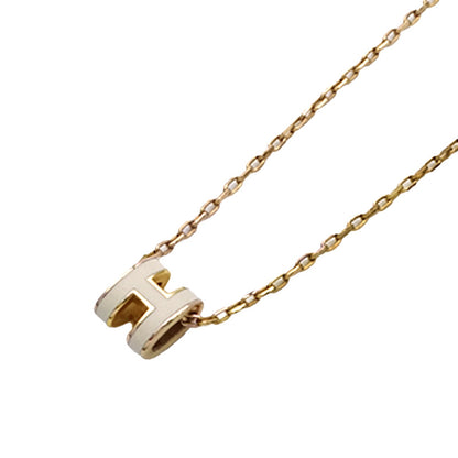 HERMES エルメス ポップアッシュ ネックレス メタル ホワイト ゴールド レディース 【中古】