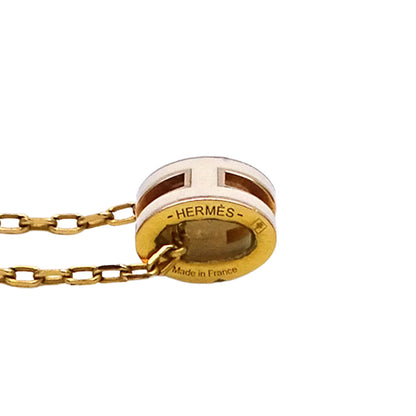 HERMES エルメス ポップアッシュ ネックレス メタル ホワイト ゴールド レディース 【中古】