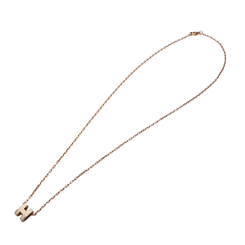 HERMES エルメス ポップアッシュ ネックレス メタル ホワイト ゴールド レディース 【中古】