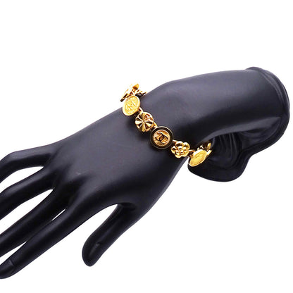 CHANEL シャネル アイコン バングル ゴールド ブラック レディース 【中古】
