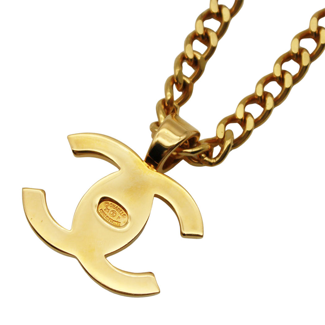 CHANEL シャネル ネックレス ターンロック GP ゴールド レディース メンズ 【中古】