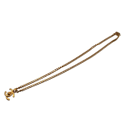 CHANEL シャネル ネックレス ターンロック GP ゴールド レディース メンズ 【中古】